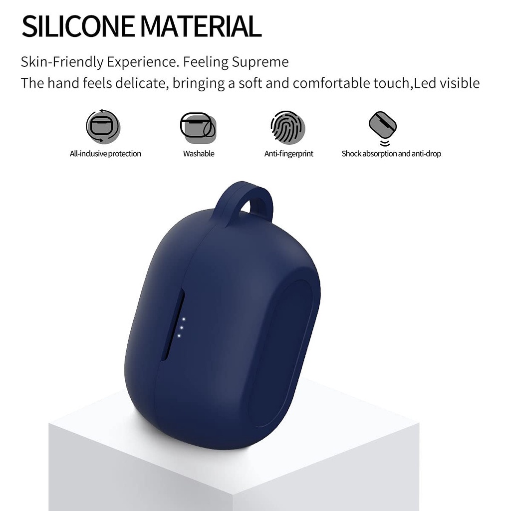 Vỏ Bảo Vệ Hộp Sạc Tai Nghe Không Dây Bằng Silicon Kèm Móc Khóa Cho Jbl Tune 115 Tws