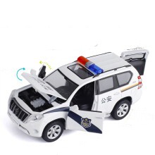 Đồ chơi chiếc ô tô police bằng chất liệu sắt phát nhạc có đèn nhạc, các cửa, cốp mở được cực bền KÈM PIN