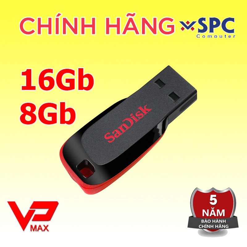 Usb 16Gb 8Gb Sandisk CZ50 Kioxia Toshiba Trek bh 5 năm