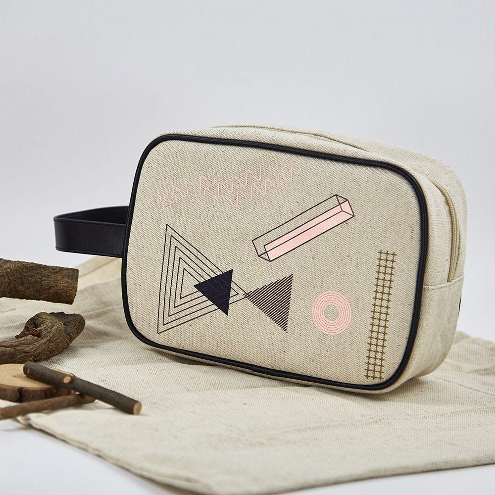 Túi Vải Lanh Đựng Mỹ Phẩm Có Khóa Kéo Đa Năng Tiện Dụng Khi Đi Du Lịch