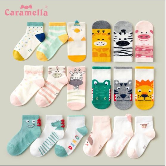 Set 3 tất xuân hè cho bé CARAMELLA