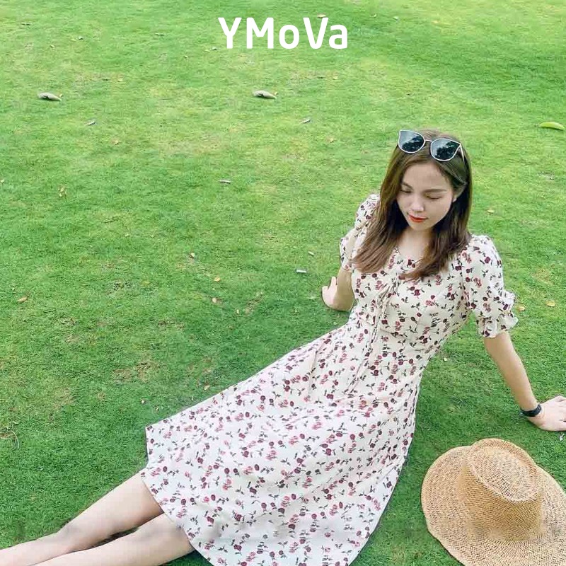 Váy nữ,váy hoa nhí 2 lớp dày dặn-Đầm hoa nhí đẹp