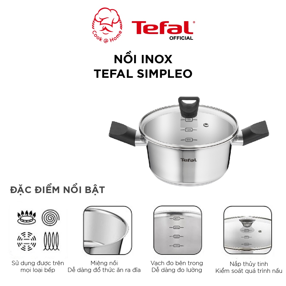 Nồi inox Simpleo size 20, 24cm - B9054495/B9054695