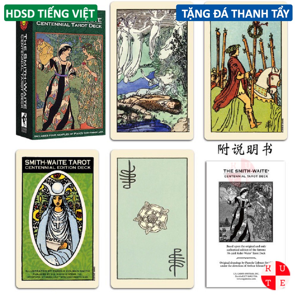 Bài Tarot Waite Smith Borderless Edition 78 Lá Bản Không Viền Tặng Hướng Dẫn Tiếng Việt Và Đá Thanh Tẩy