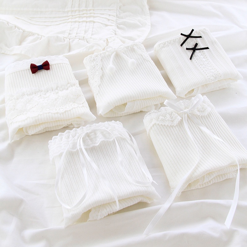 Quần lót nữ cotton co dãn 4 chiều trắng nơ C088