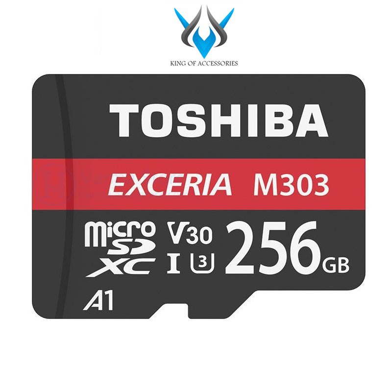 Thẻ nhớ MicroSDXC Toshiba Exceria M303 256GB UHS-I U3 4K V30 A1 R98MB/s W65MB/s (Đen)