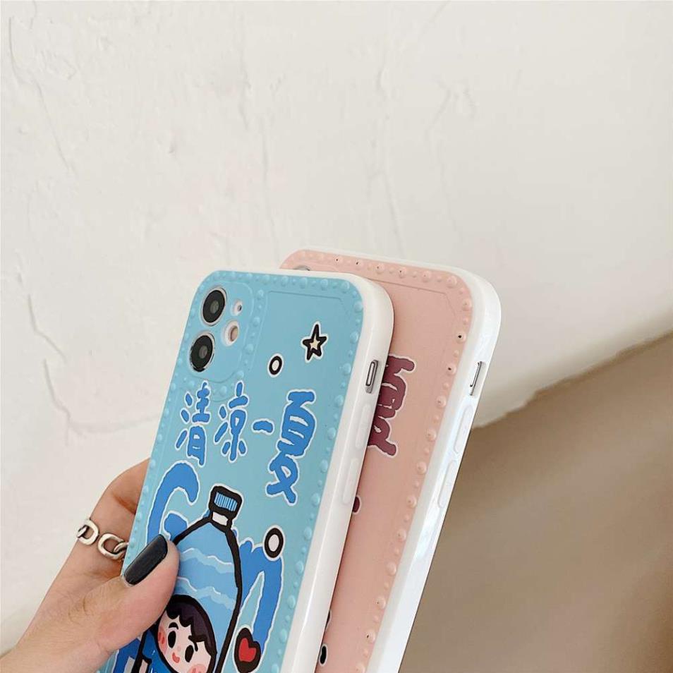 Ốp lưng iphone - Ốp iphone viền chấm bi cặp đôi soda  7plus/ 8plus / x / xs / xs max / 11 /11 promax Dino Case