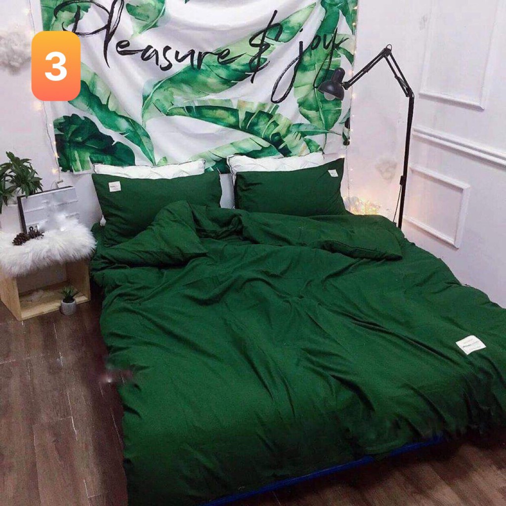 [HN - Ship Hỏa Tốc] Vỏ Chăn Ga Gối Màu Trơn Bộ 4 Món Chất Liệu Cotton - MS 06 | BigBuy360 - bigbuy360.vn