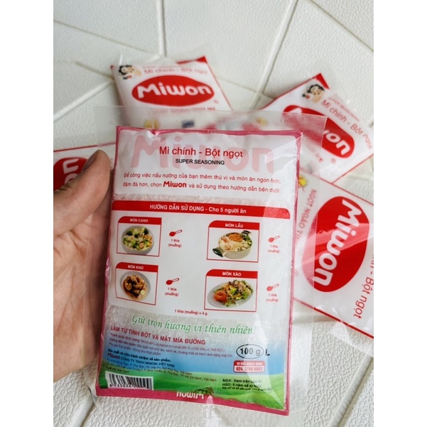 Mì chính - Bột ngọt Miwon 100g, cho món ăn gia đình thêm tròn vị