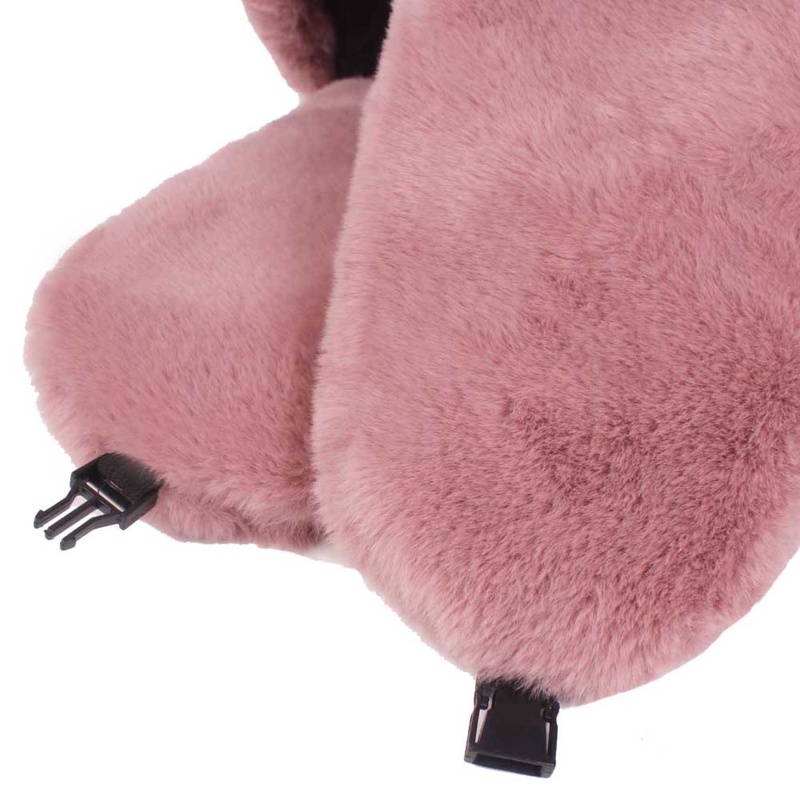 Mũ Bomber Giả Lông Thú Dày Dặn Màu Trắng / Đen Bảo Vệ Tai Thời Trang Thu Đông Cho Nam Và Nữ