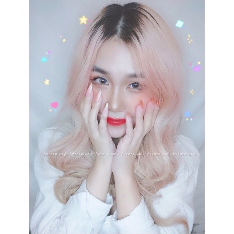 Sét Nail 24 móng tay ombre 2 màu sang chảnh ( kèm keo dán )