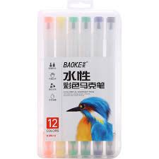 Bộ bút lông tô màu 2 đầu Baoke MP2923 12/18/24/36 màu