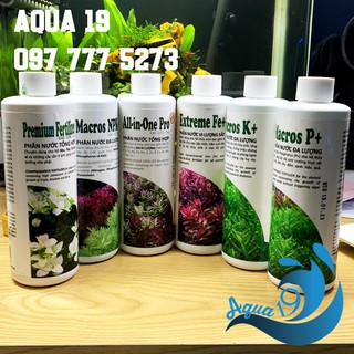 Chế phẩm phân nước thủy sinh az 500ml all in one pro,premium fertilizer,macrosk+,macrosp+,extremefe+,npk+,extreme trace