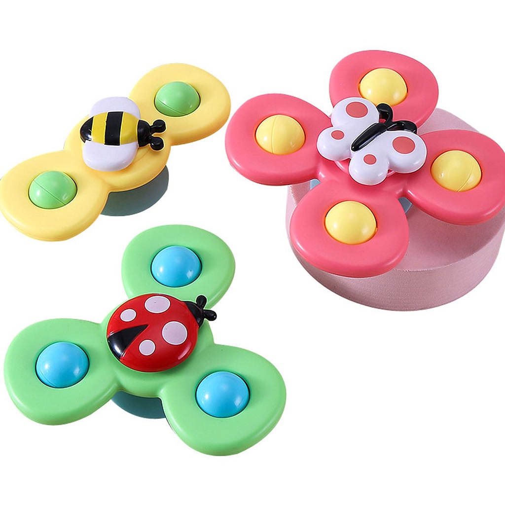 Set 3 đồ chơi con quay spinner hình côn trùng vui nhộn cho bé