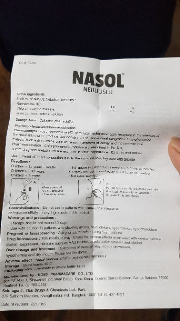 xịt mũi NASOL