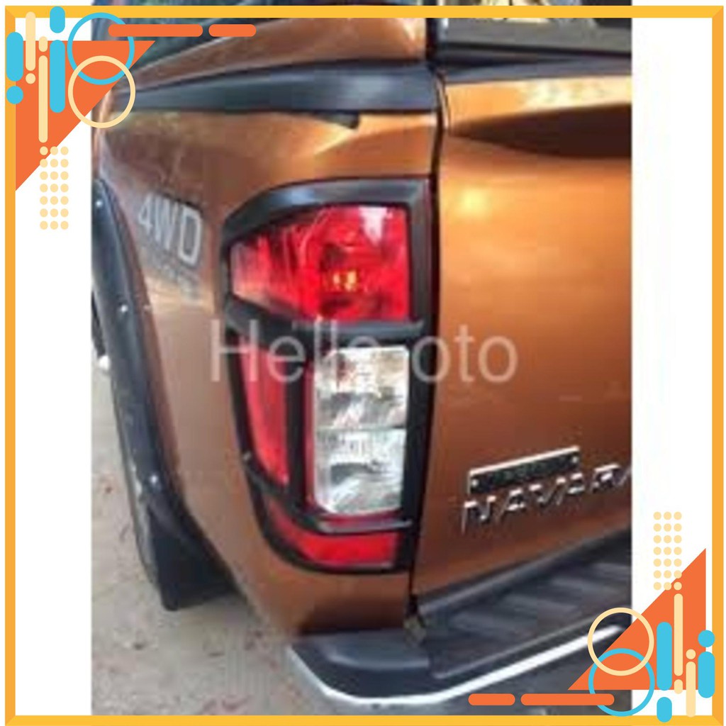 Ốp Viền Đèn Pha, Hậu Nhựa ABS NAVARA màu đen
