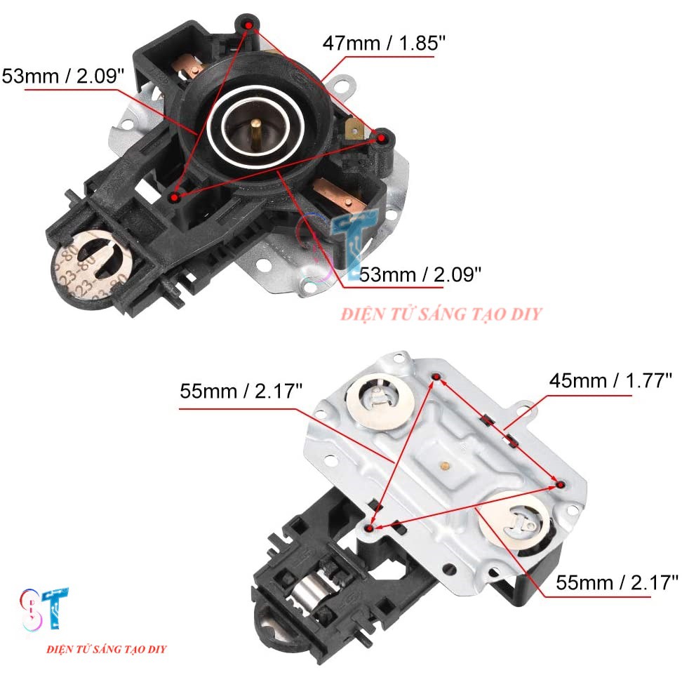 Bộ Đế Ấm Đun Nước Siêu Tốc Chân Đồng Kèm Công Tắc Relay