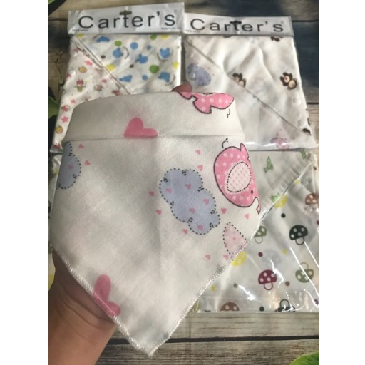 Sét 10 Yếm Xô Quàng Cổ Hàng Carter’s Việt Nam ( 1 Túi 10 Chiếc)