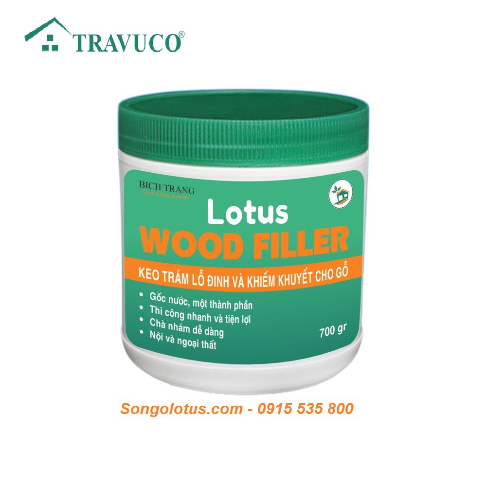 KEO TRÁM TRÉT GỖ LOTUS WOOD FILLER - 700 gram