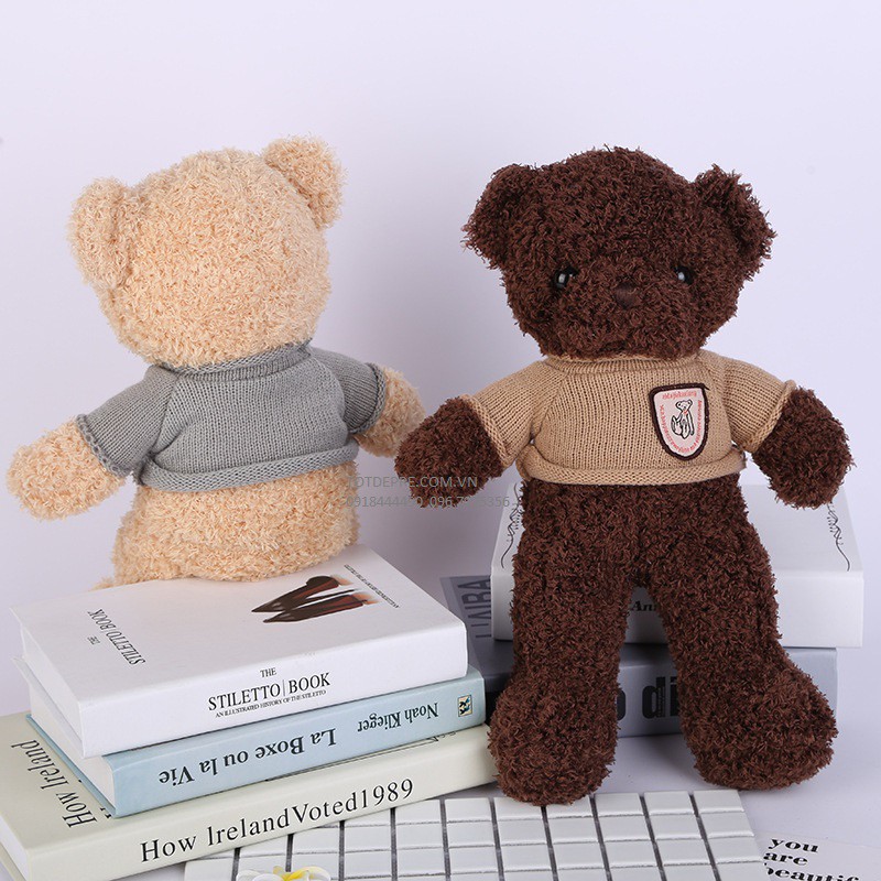 Gấu bông Teddy Bear 50cm mềm mịn áo len đẹp