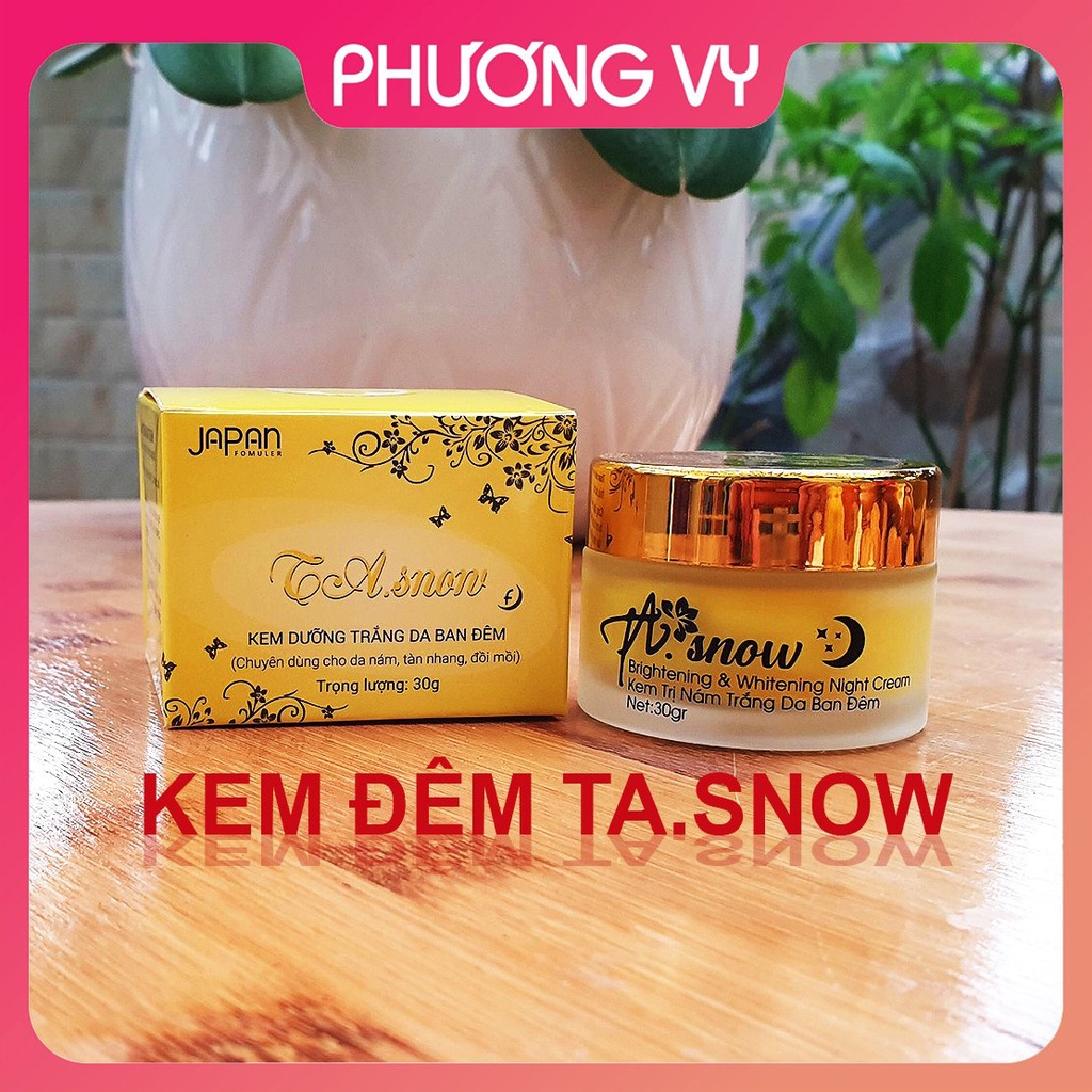 Kem đêm vỗ bong TA snow, mỹ phẩm SPA làm sạch nám tàn nhang và dưỡng trắng da, kem nám.