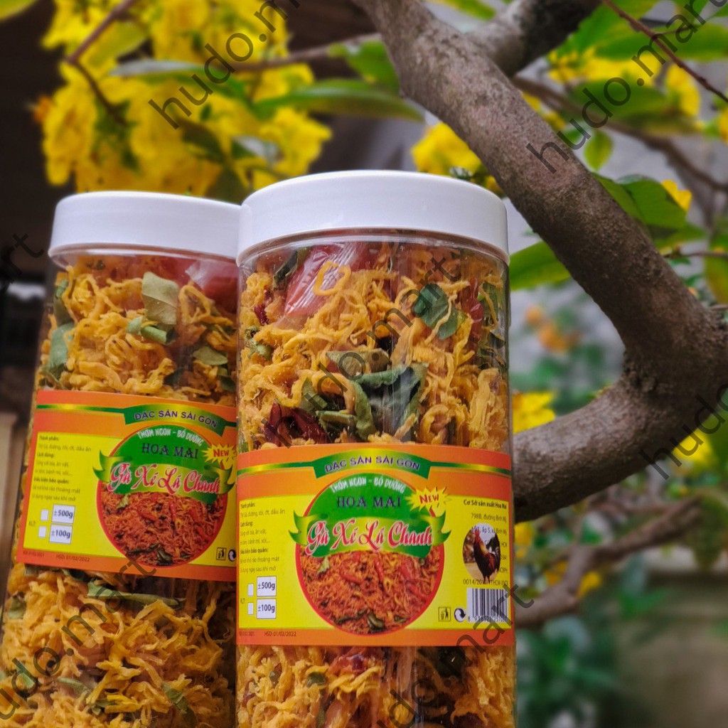 1kg KHÔ GÀ LÁ CHANH HUDO MART CÓ VSATTP