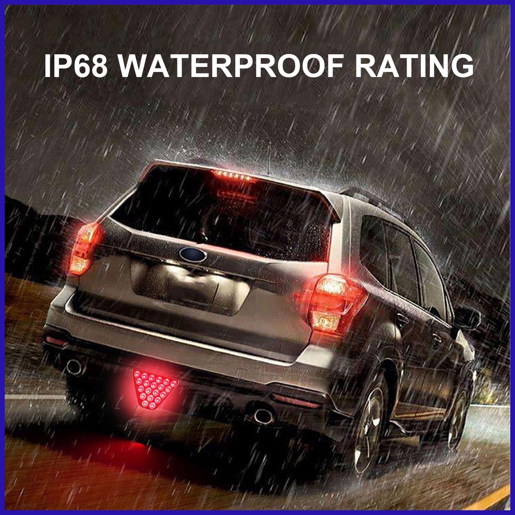 Đèn LED Cảnh Báo Hình Tam Giác 12V F1 Chống Va Chạm Gắn Đuôi Xe Hơi