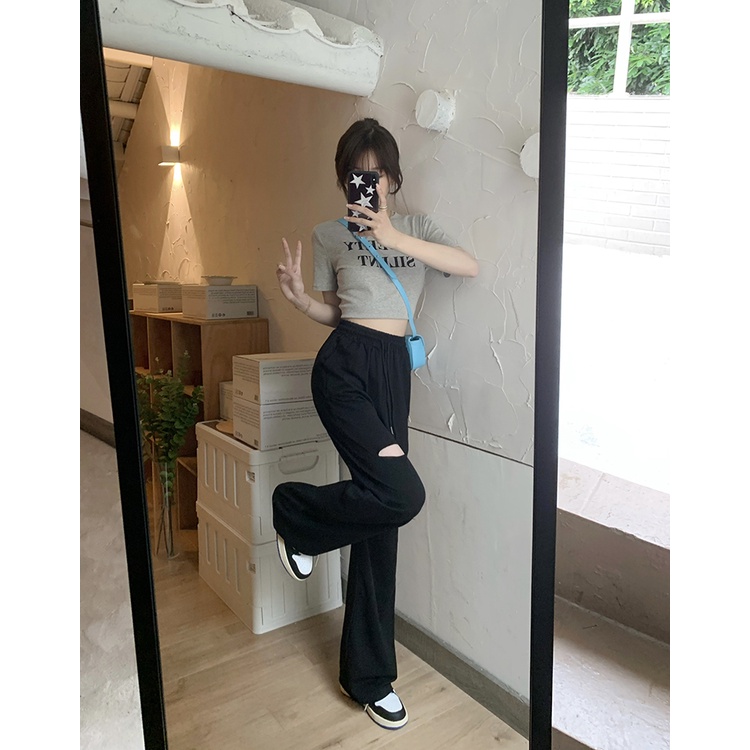 Quần Dài Thể Thao Nữ Ống Rộng Thời Trang Năng Động