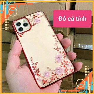 Ốp lưng Kavaro cho iPhone 11 Pro 5.8inch hoa đính đá viền màu