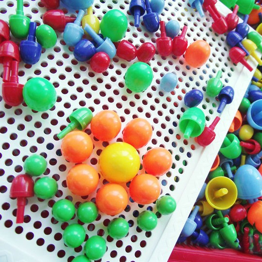 Đồ chơi xếp hình đinh nấm sáng tạo 296 chi tiết cho bé KB216082, bộ ghép hình hạt nhựa đinh nấm tạo hình nhiều màu
