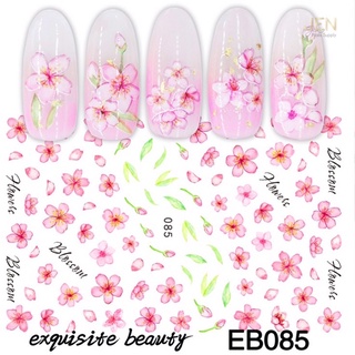 Sticker dán móng nail hoa đào Tết
