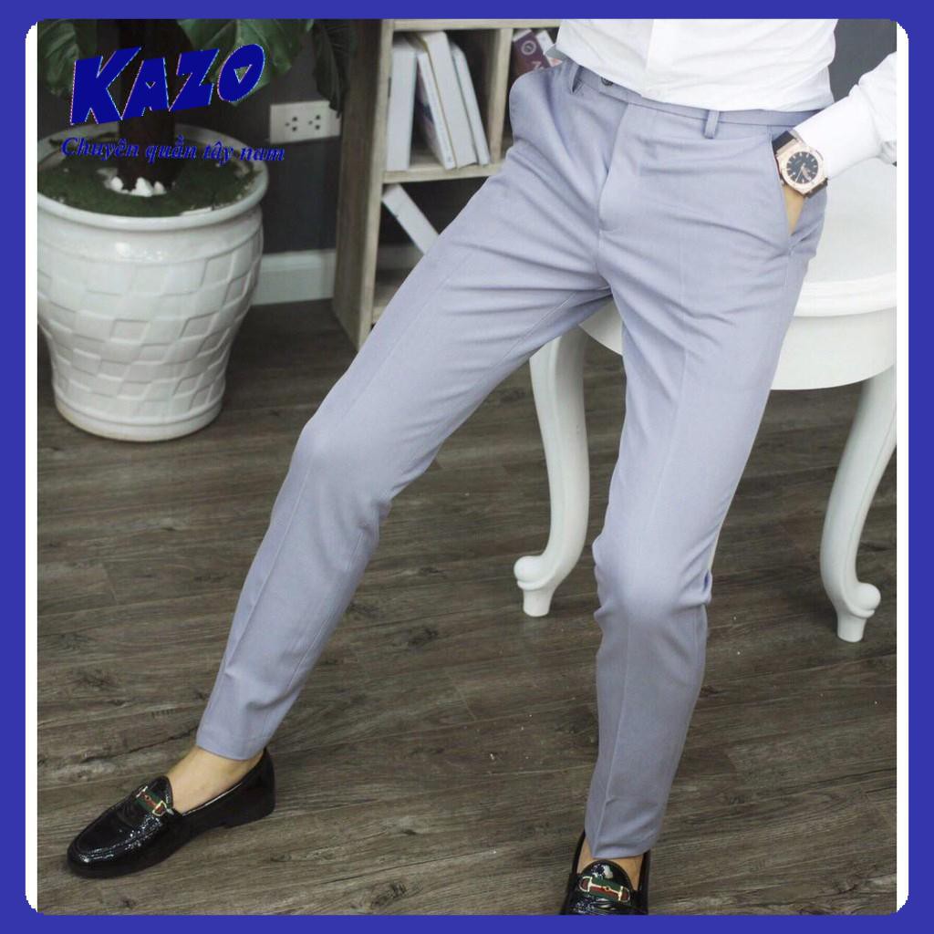 Quần âu nam màu ghi✈FREE SHIP✈ ống côn dáng Hàn Quốc