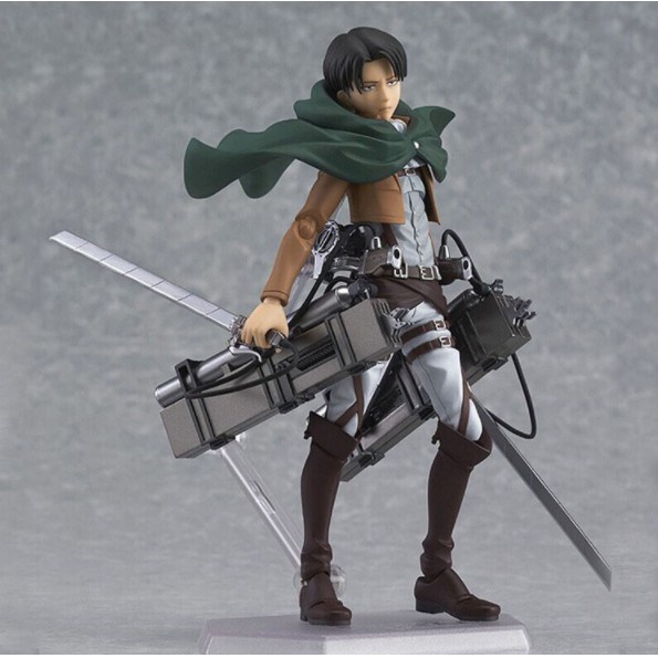 MH14 - Mô Hình Figma 207 Eren Yeager, Figma 203 MIKASA ACKERMAN, Figma 213 Levi Ackerman trong Attack On Titan Cao 15cm
