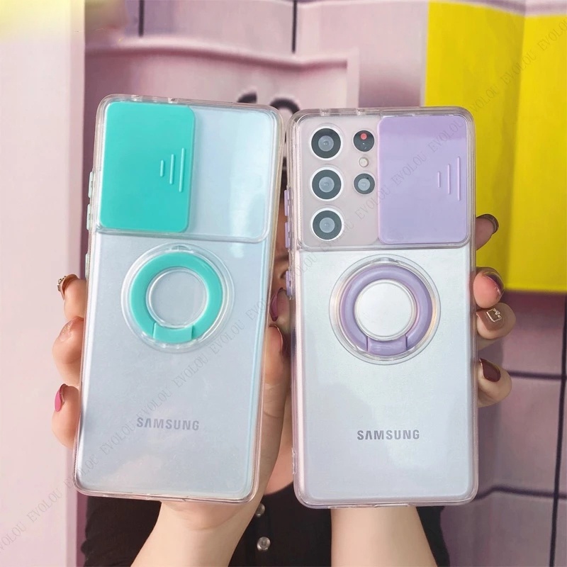 Ốp lưng Samsung S21 Ultra s21 plus A12 A32 A52 A72 Slide Push Window Phone Case