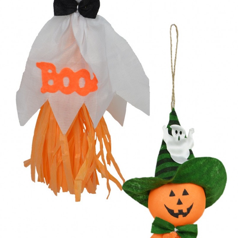 Ống Hút Treo Trang Trí Halloween Chống Rách Hình Ma Bí Ngô