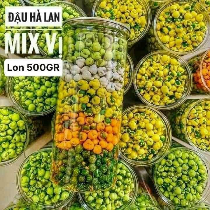 Đậu hà lan mix 5 vị hũ 500gr