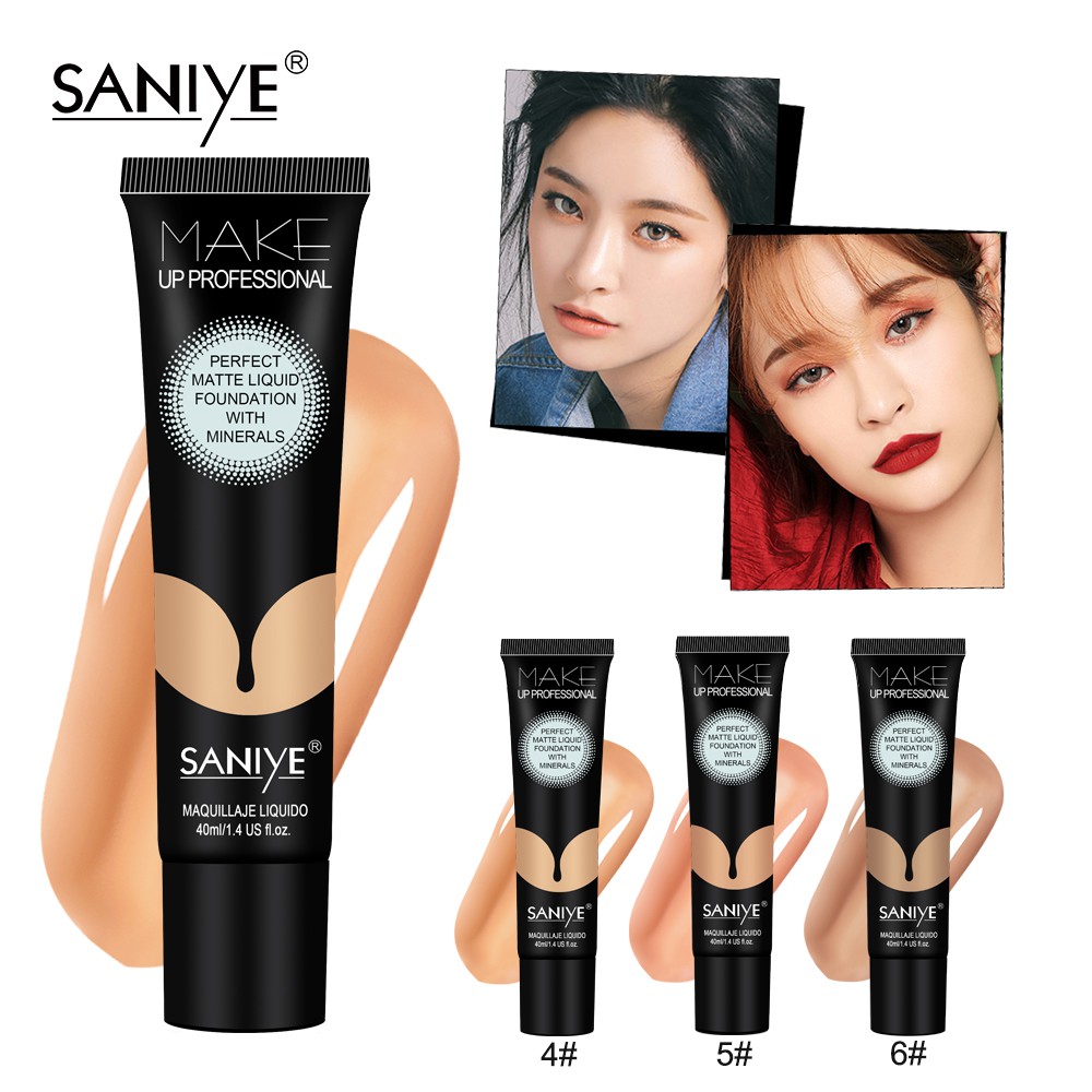 Kem Nền Dạng Lỏng SANIYE R1184 Giúp Che Khuyết Điểm 40ml | BigBuy360 - bigbuy360.vn