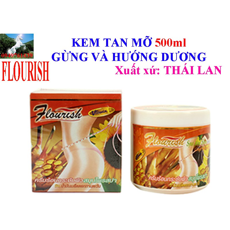 COMBO 12 HỘP KEM TAN MỠ BỤNG GỪNG FLOURISH THÁI LAN