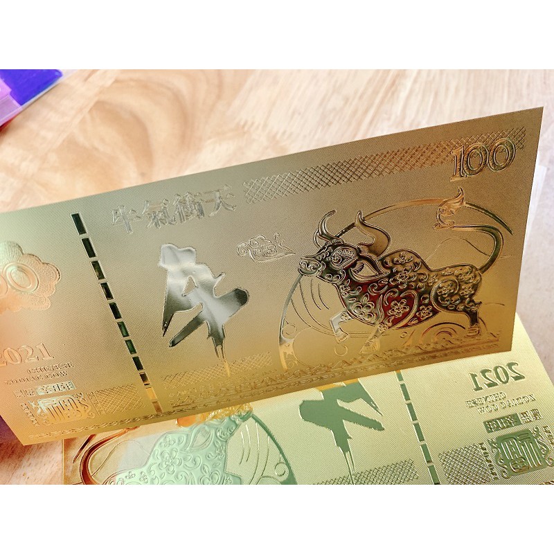 Tiền Con Trâu Plastic Mạ Vàng Lì Xì Tết 2021 - Tien 100 Macao Plastic Ma Vang Li Xi Tet | BigBuy360 - bigbuy360.vn