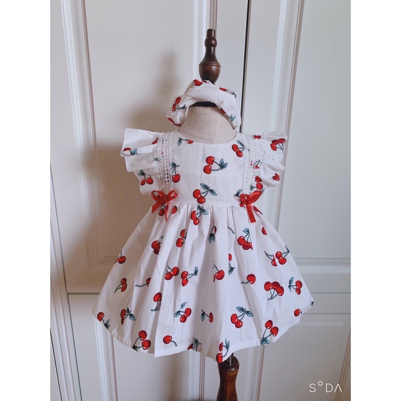 Đầm bé gái  💕𝑭𝑹𝑬𝑬𝑺𝑯𝑰𝑷 + TẶNG KÈM TURBAN💕LINA KIDS-váy trẻ em Thiết Kế Cao CấP- váy chery