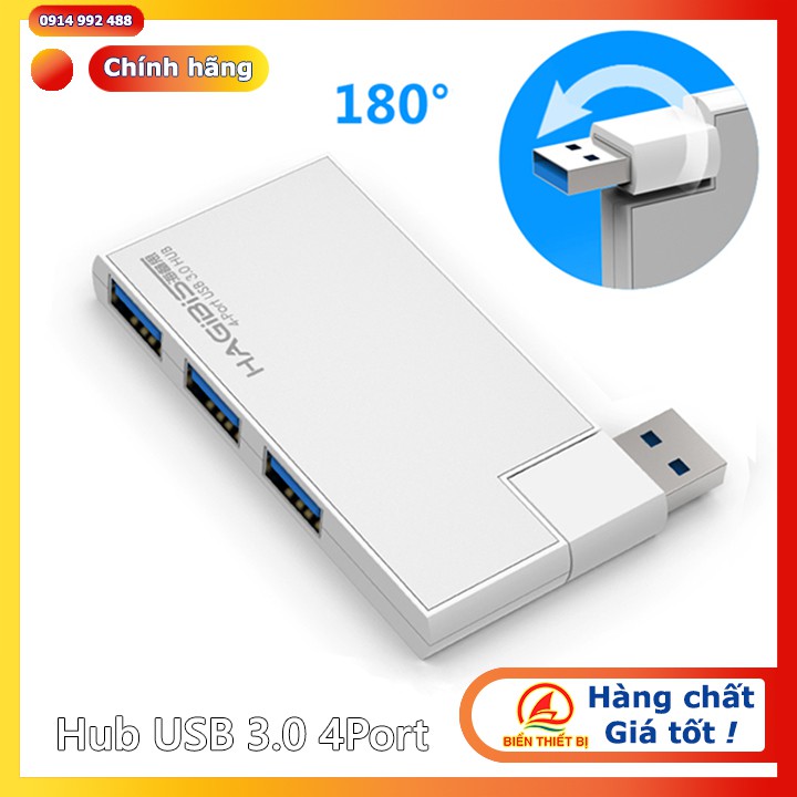 Hub chia USB 3.0-1 ra 4 vỏ nhôm - Bộ chia USB 3.0 cho Máy tính PC, Laptop, Máy tính bảng