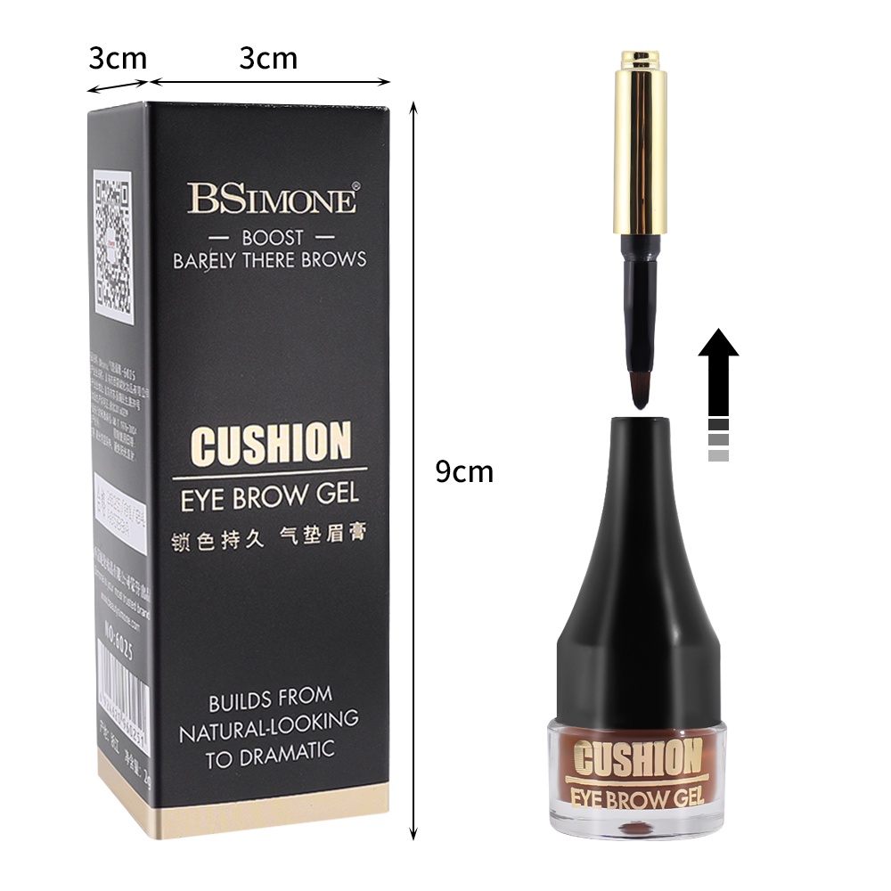 Kem Nhuộm Lông Mày BSIMONE 4 Màu Tùy Chọn Kèm Cọ / Gel Nhuộm Lông Mày Tự Nhiên Chống Nước Lâu Trôi