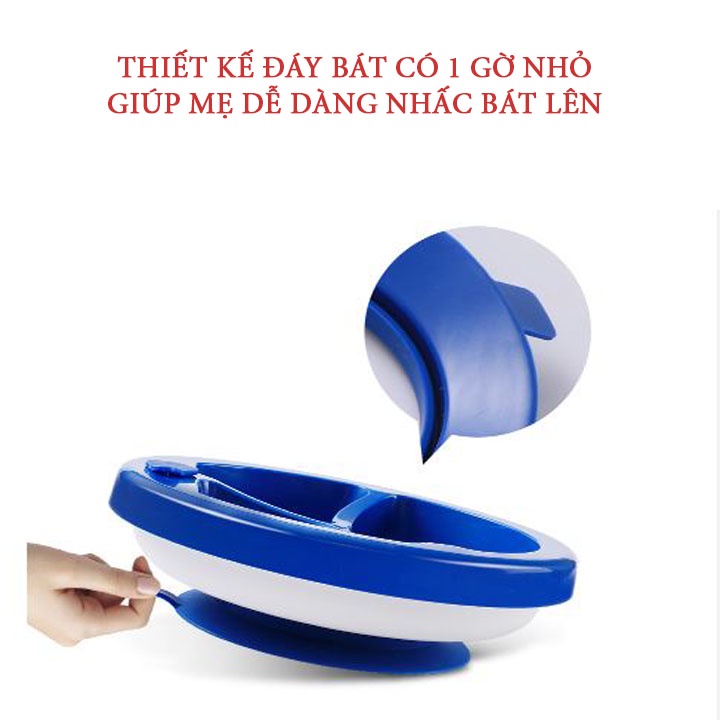 Bát ăn dặm Silicol chịu nhiệt, không chứa BPA an toàn, chống đổ, hâm nóng thức ăn cho bé