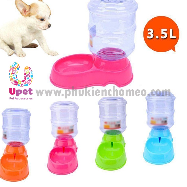 (Siêu Rẻ) PVN29 - Bát uống nước/ Bình trữ nước tự động 3500ml cho chó mèo giúp boss luôn có nước uống khi Sen vắng nhà