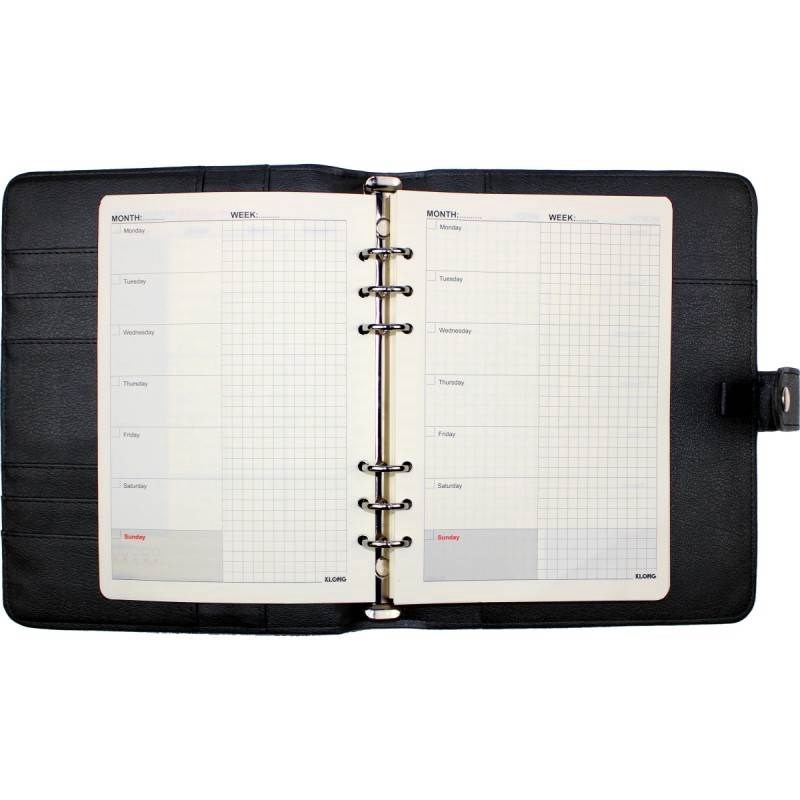 Sổ giả da kế hoạch Kelvin Planner kẹp còng A5 72,4kem