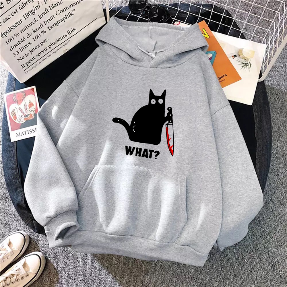 ÁO HOODIE IN KNIFE CAT (NHIỀU MÀU)