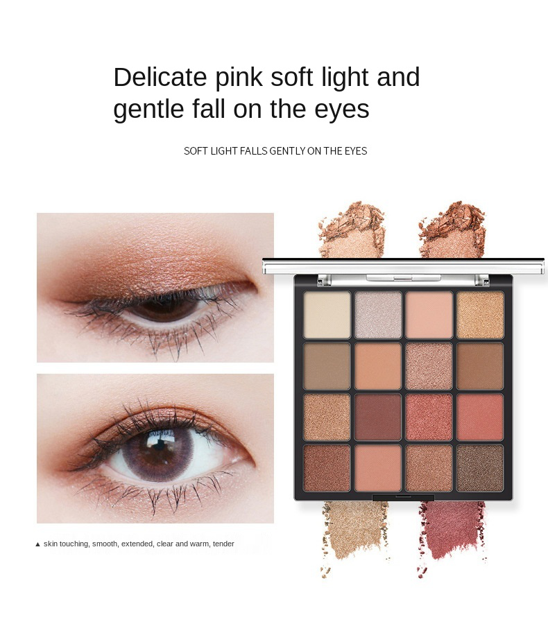 Bảng Phấn Mắt Lameila 16 Màu Kháng Nước Kèm Cọ Tiện Lợi