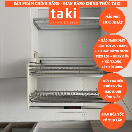 {CHÍNH HÃNG} Kệ Chén Nâng Hạ TAKI INOX 304, Kệ Chén Thông Minh, Kệ Nâng Hạ - Bảo Hành Vĩnh Viễn INOX (Có Thợ Lắp Đặt)