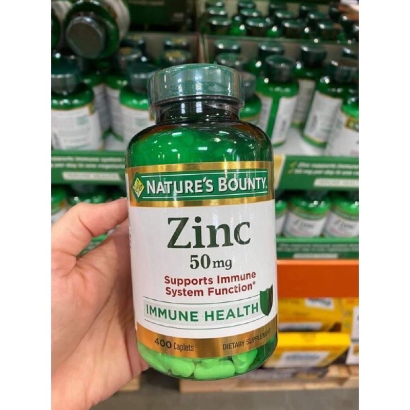 🍀 Viên uống Zinc 50mg Nature’s bounty hộp 400 viên của Mỹ