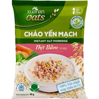 Combo 6 gói cháo yến mạch thịt bằm xuân an 40g
